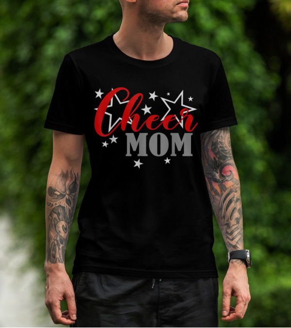 Proud Cheer Mom Starry Supporter Cheerleader Pride T-Shirt