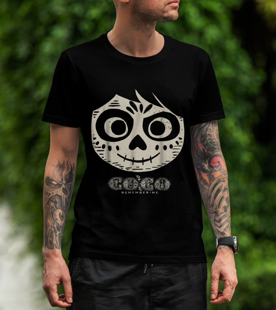 Coco Remember Me Skeleton Face Miguel Disney Pixar T-Shirt