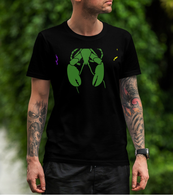 Mardi Gras Crawfish Green Claw Festive T-Shirt