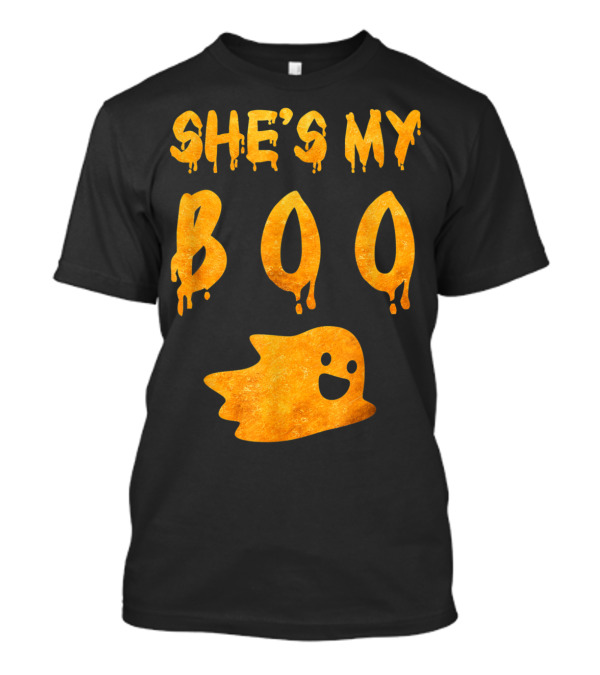 She's My Boo Halloween Funny Ghost Couples T-Shirt
