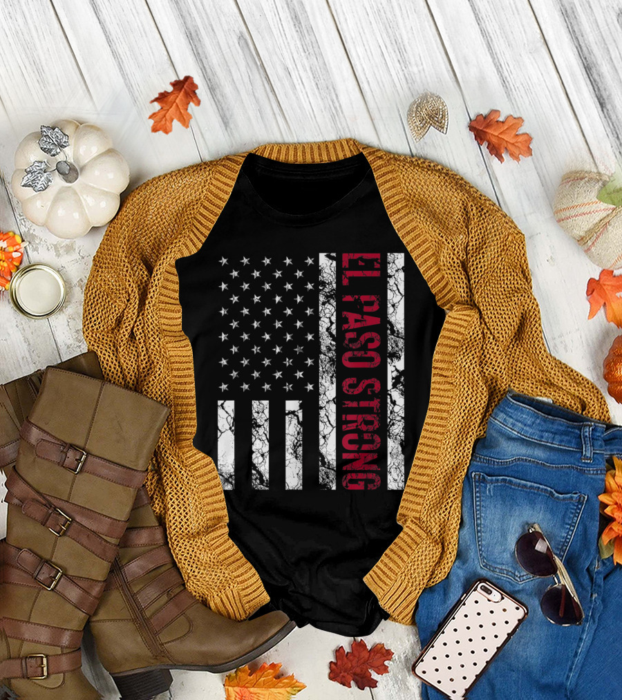 El Paso Strong Distressed American Flag T-Shirt
