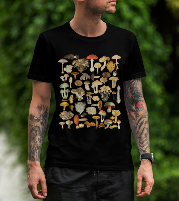 Mushroom Mycology Fungi Foraging Mushroom Whisperer Vintage Fungi Collection T-Shirt