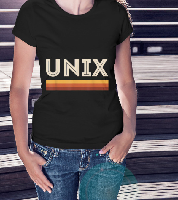 Retro Unix Vintage Sysadmin Geek Nerd Classic Bold Stripe T-Shirt