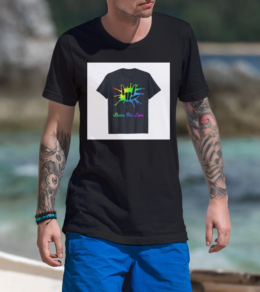 Share The Love Colorful Splash T-Shirt