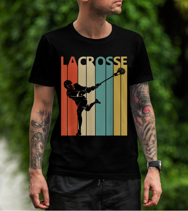 Vintage Lacrosse Retro Stripes T-Shirt