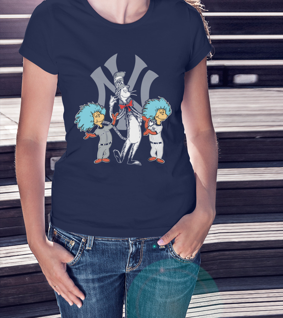 Yankees Cat In The Hat And Thing 1 Thing 2 T-Shirt