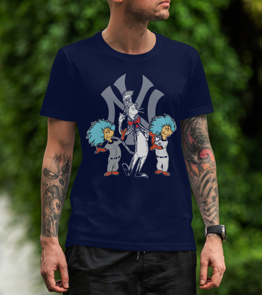 Yankees Cat In The Hat And Thing 1 Thing 2 T-Shirt