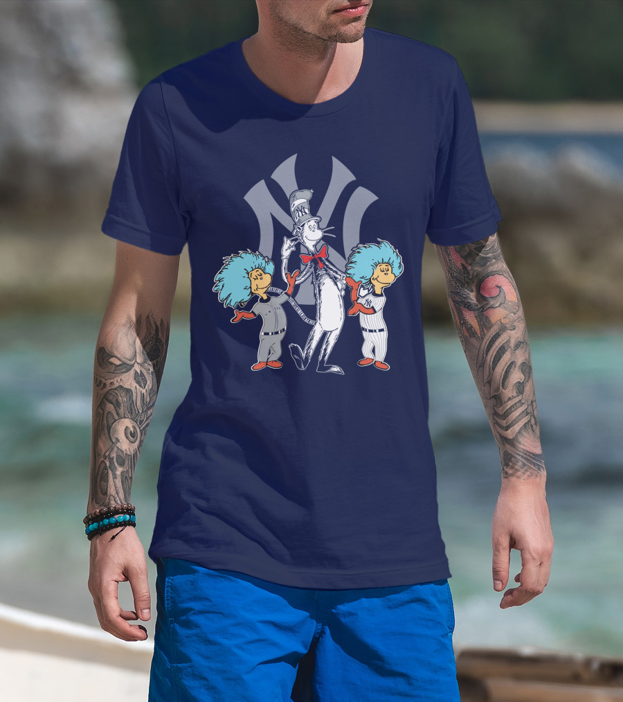 Yankees Cat In The Hat And Thing 1 Thing 2 T-Shirt