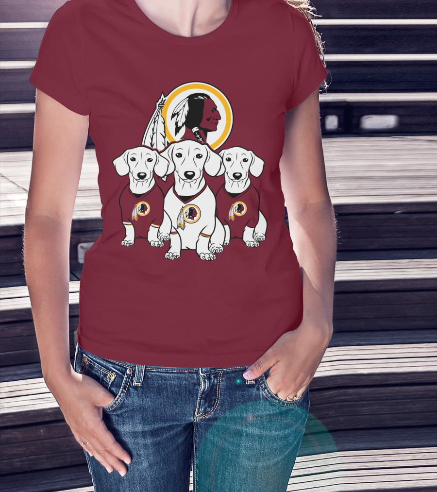 Dachshund Redskins Fan Trio T-Shirt