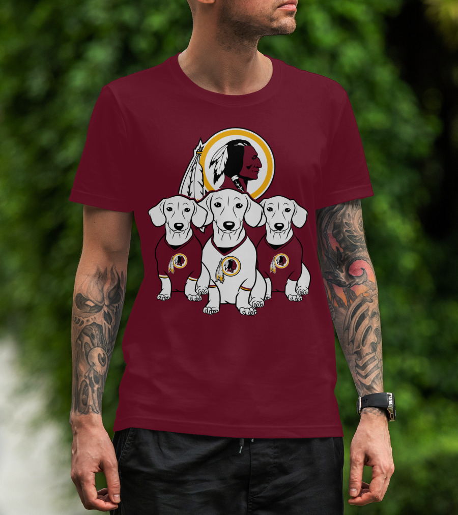 Dachshund Redskins Fan Trio T-Shirt