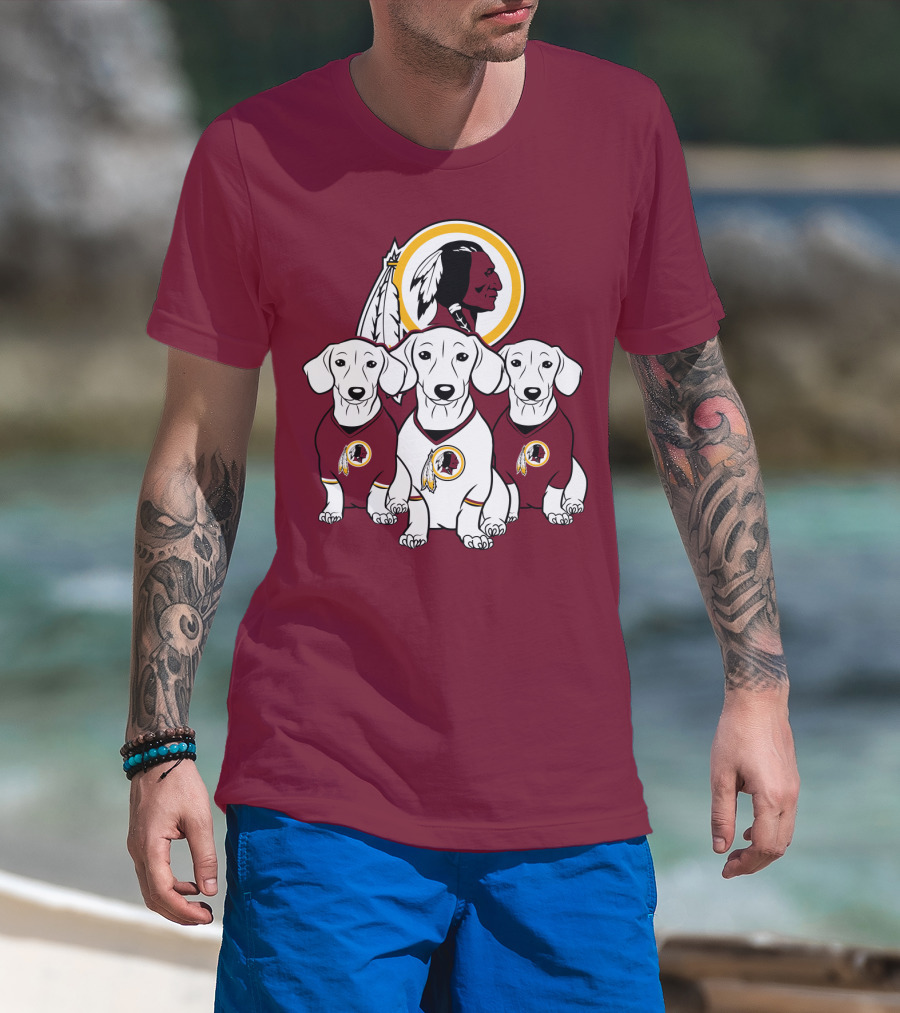 Dachshund Redskins Fan Trio T-Shirt