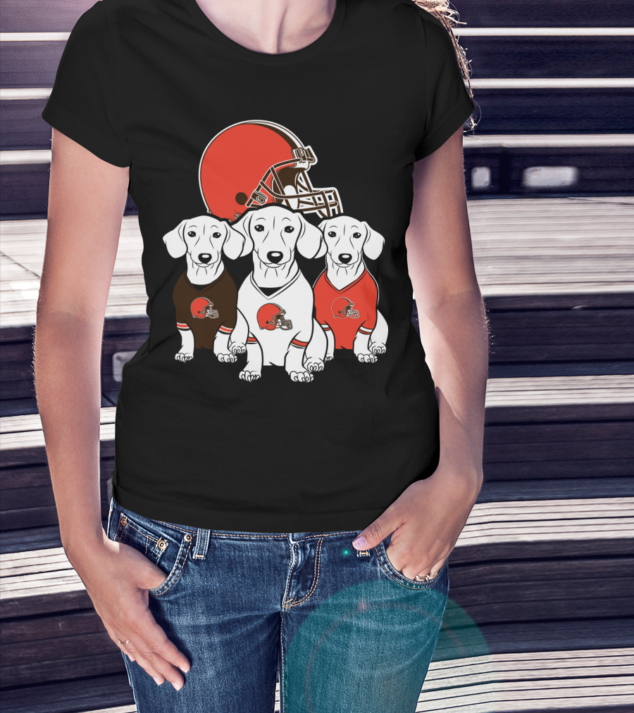 Cleveland Browns Dachshund Dog T-Shirt