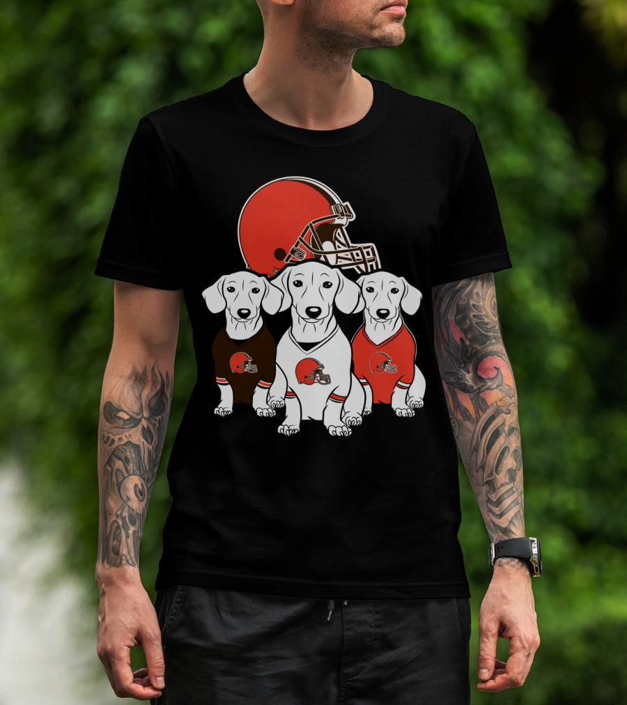 Cleveland Browns Dachshund Dog T-Shirt