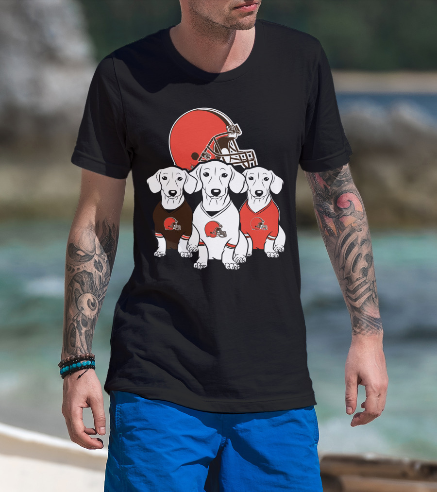 Cleveland Browns Dachshund Dog T-Shirt