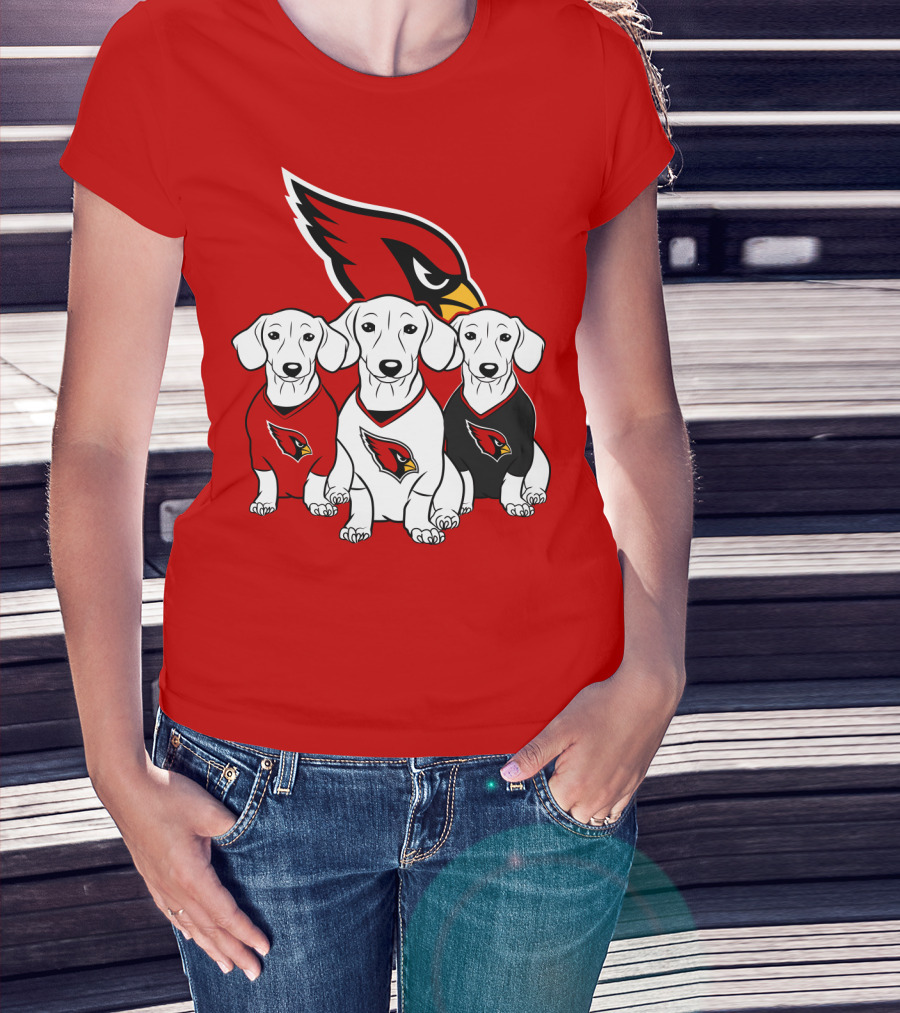 Arizona Cardinals Dachshund Trio T-Shirt