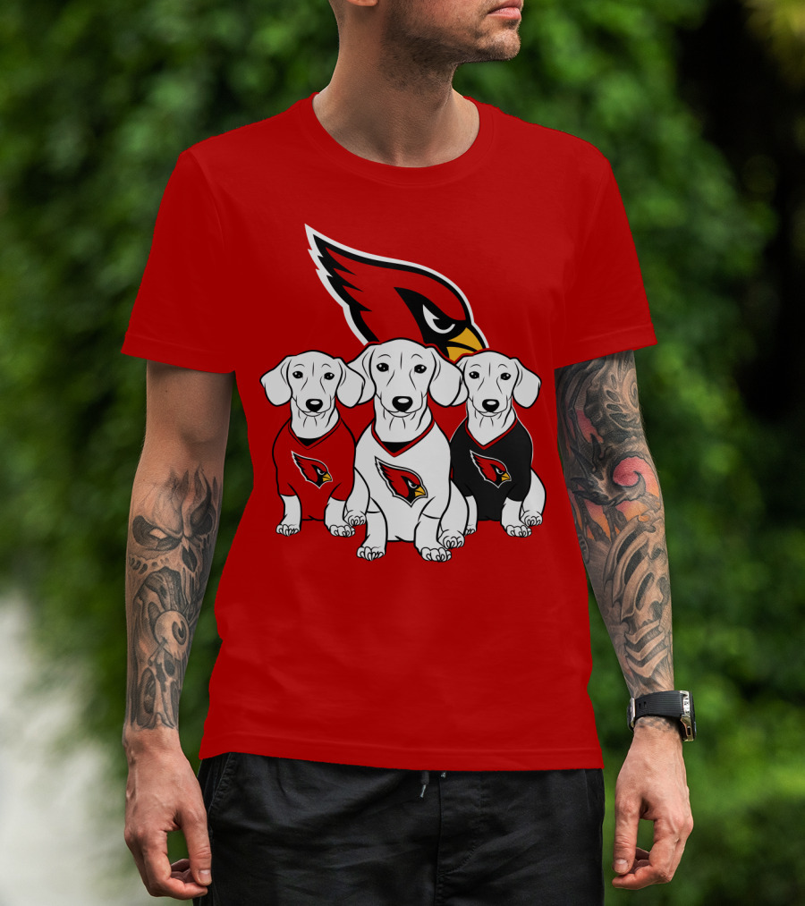 Arizona Cardinals Dachshund Trio T-Shirt