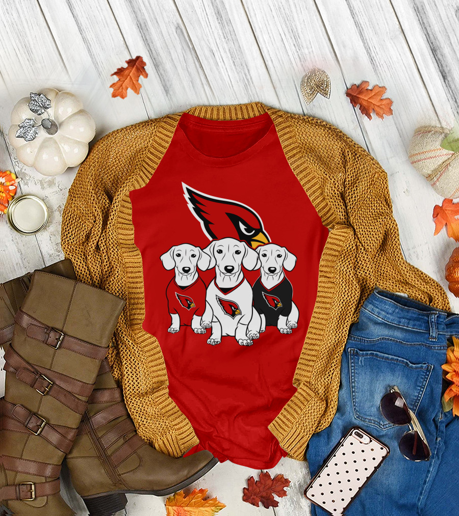Arizona Cardinals Dachshund Trio T-Shirt