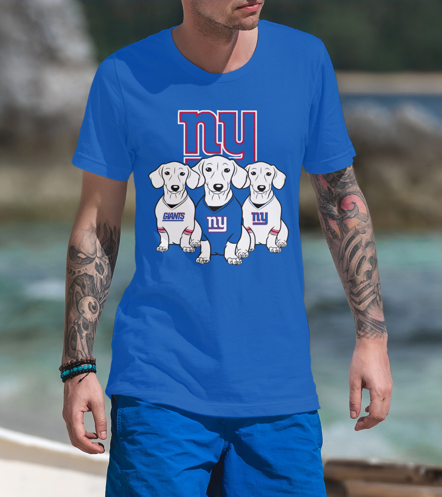 Ny Giants Dachshund Dog T-Shirt