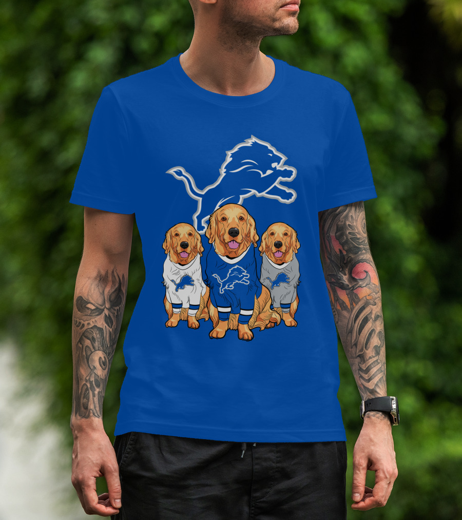 Detroit Lions Golden Retrievers T-Shirt
