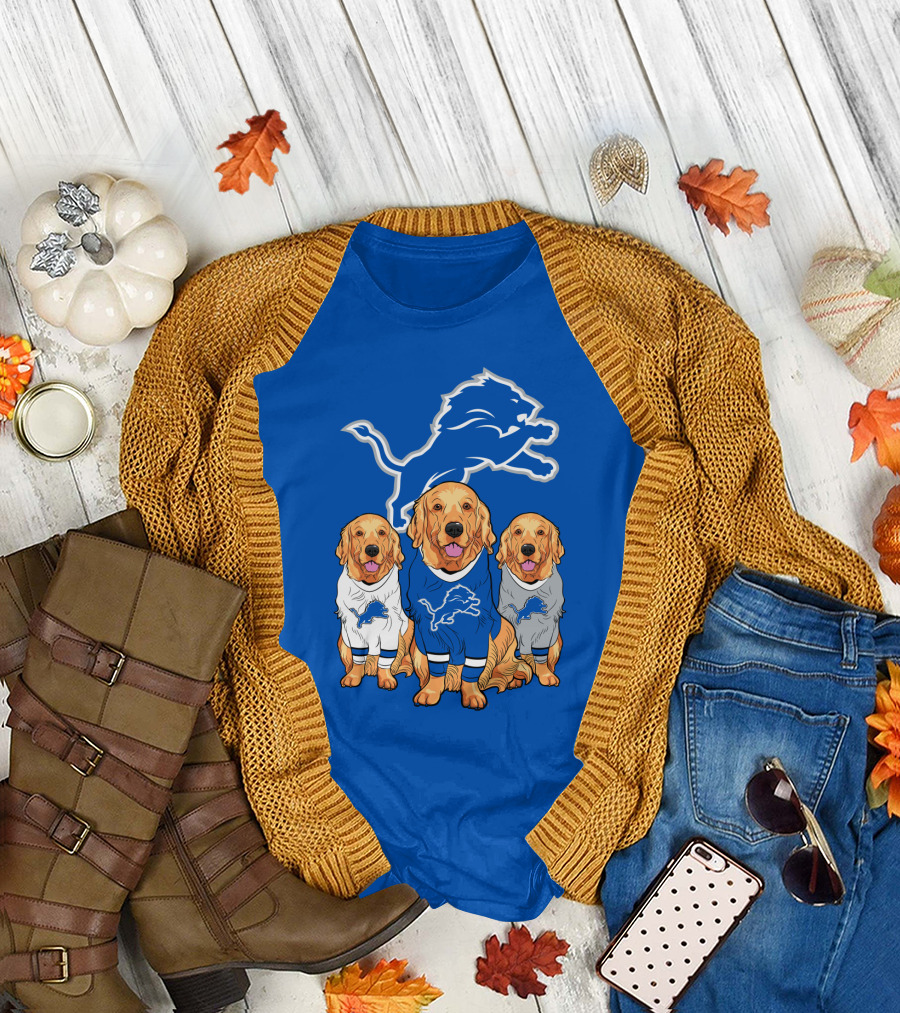 Detroit Lions Golden Retrievers T-Shirt