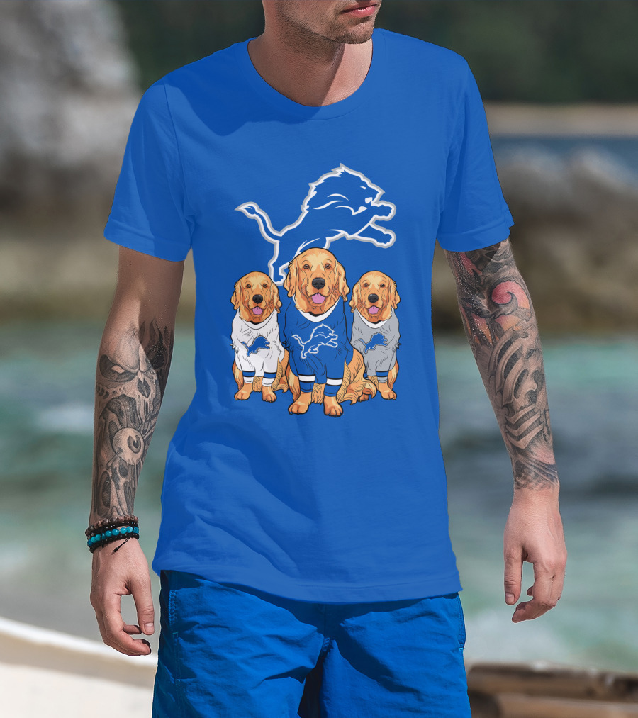Detroit Lions Golden Retrievers T-Shirt