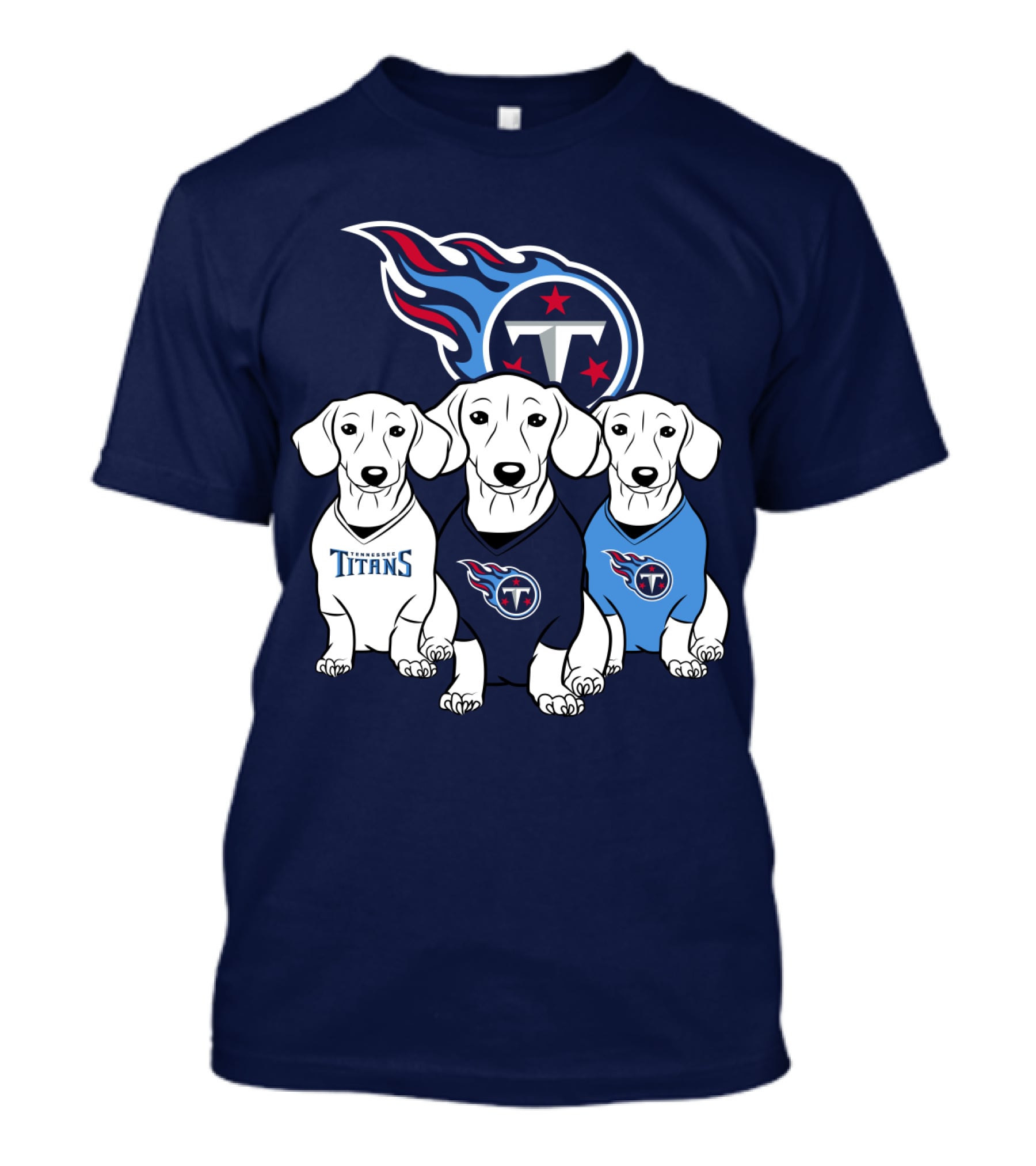 Tennessee Titans Dachshund Dog Trio T-Shirt
