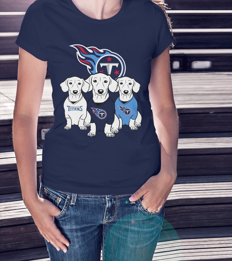 Tennessee Titans Dachshund Dog Trio T-Shirt