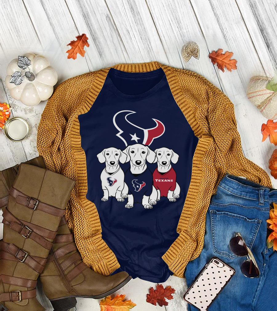 Houston Texans Dachshund T-Shirt