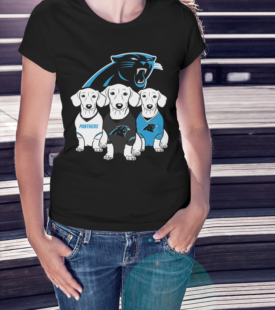 Panthers Dachshund  Dogs Trio T-Shirt