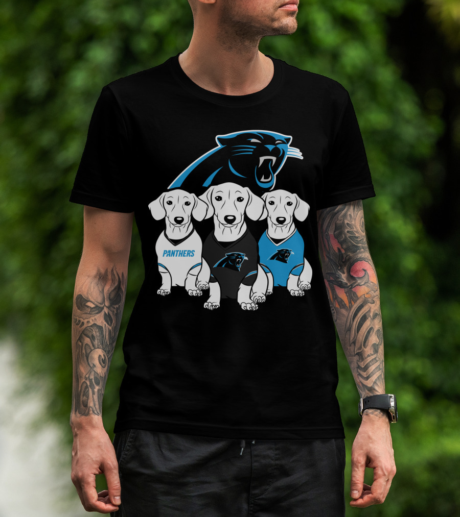 Panthers Dachshund  Dogs Trio T-Shirt