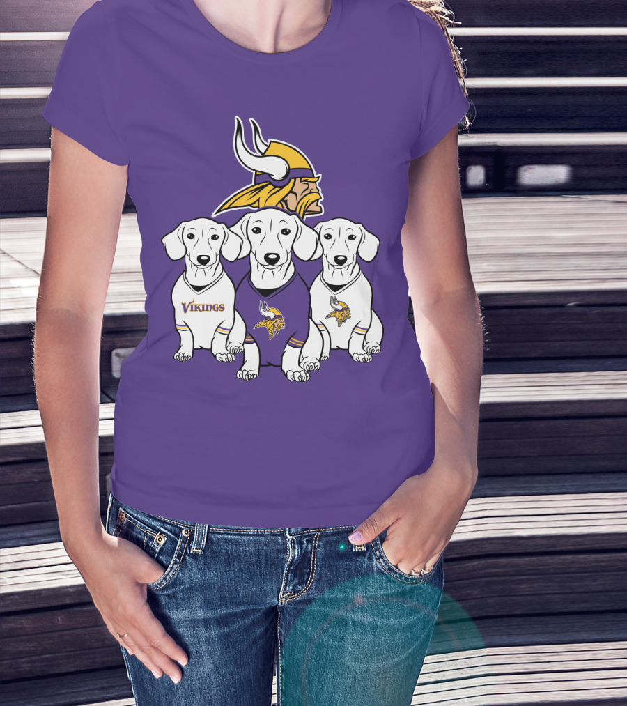 Minnesota Vikings Dachshund  Puppies T-Shirt