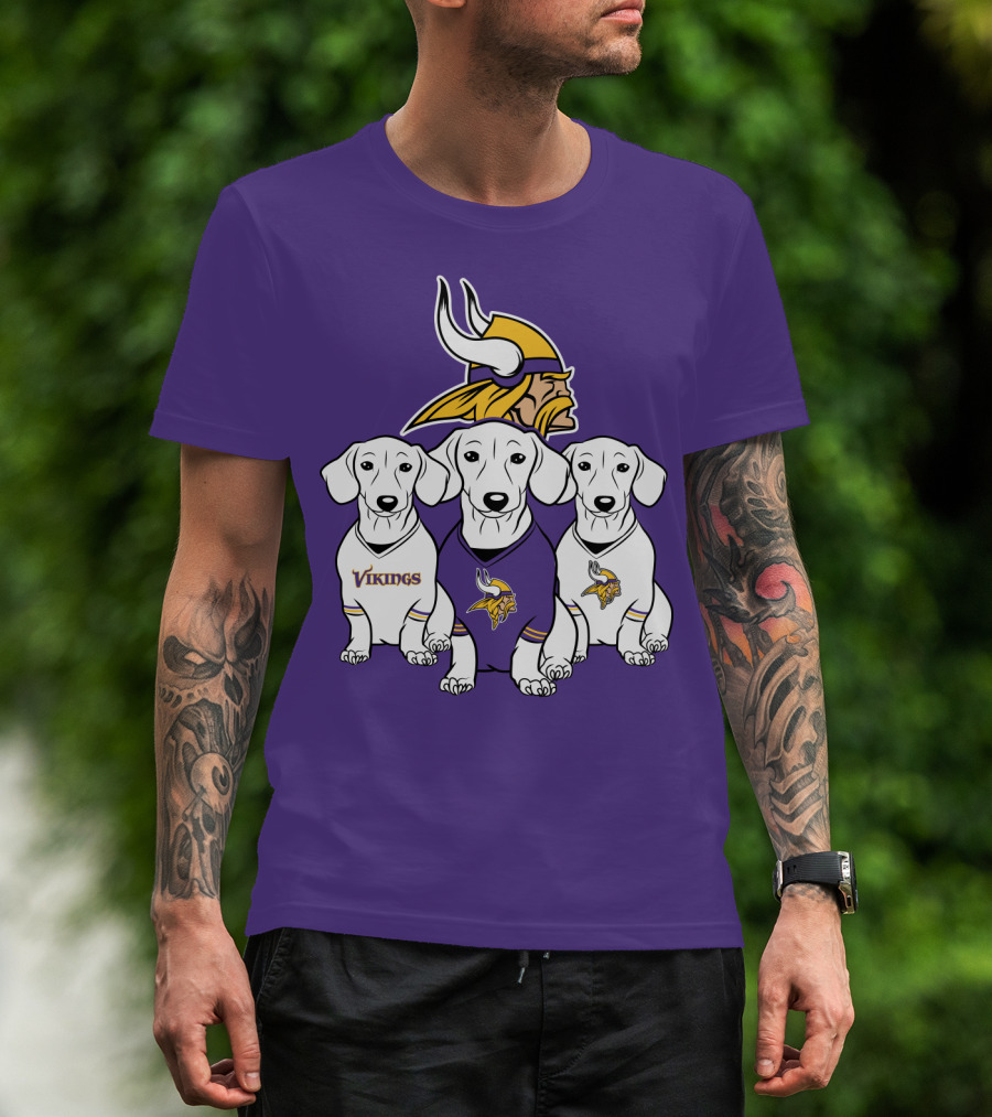 Minnesota Vikings Dachshund  Puppies T-Shirt
