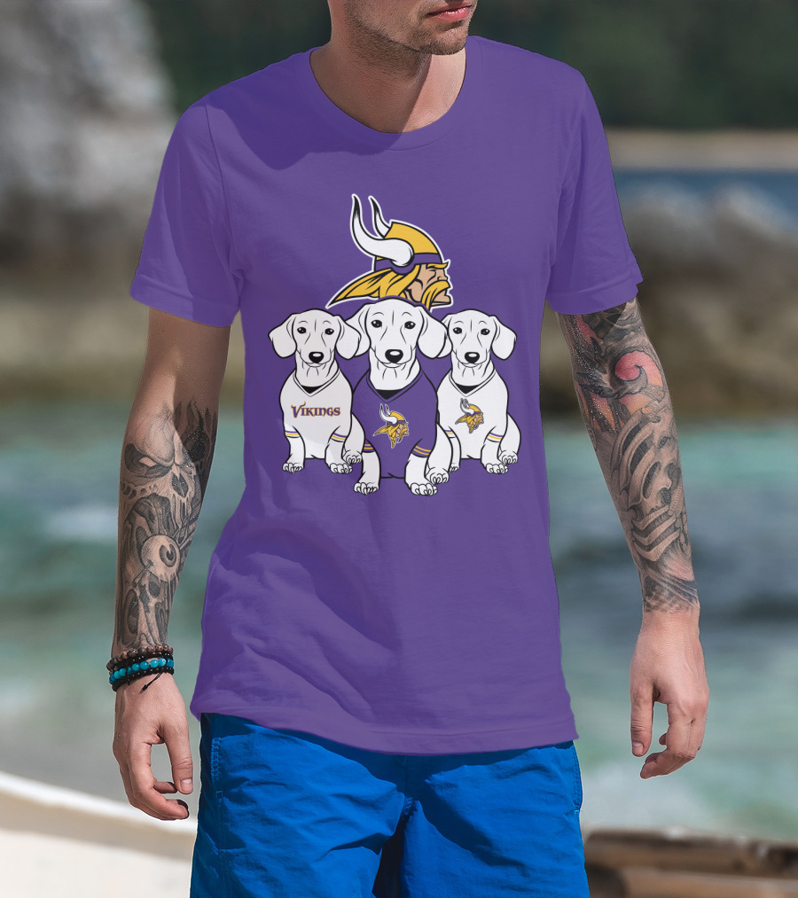 Minnesota Vikings Dachshund  Puppies T-Shirt