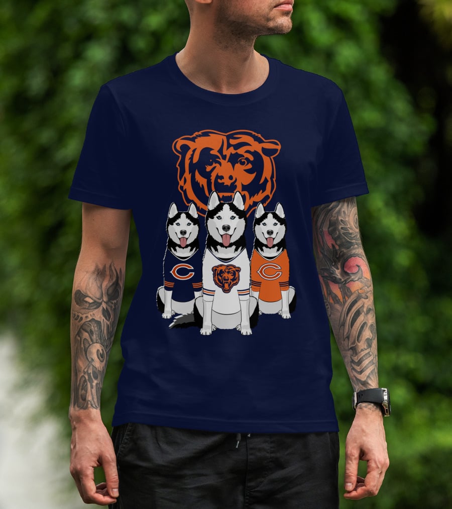 Chicago Bears Triple Husky Fan Gear T-Shirt