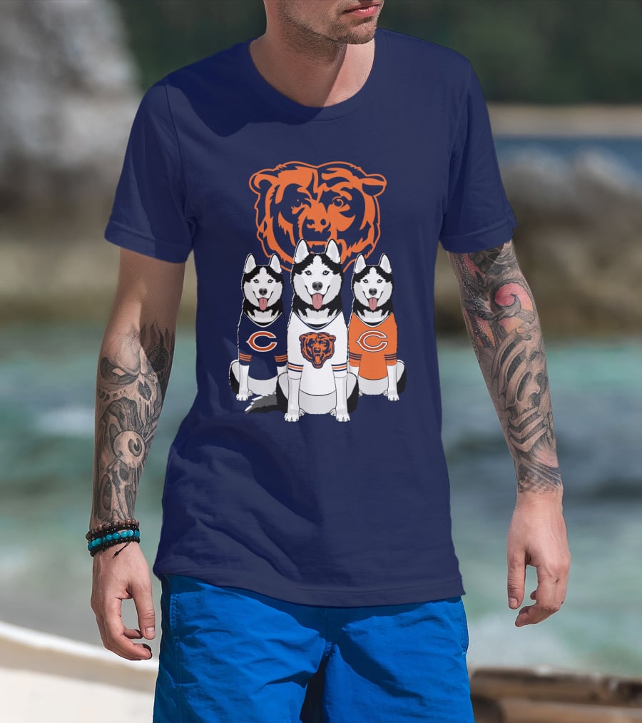 Chicago Bears Triple Husky Fan Gear T-Shirt