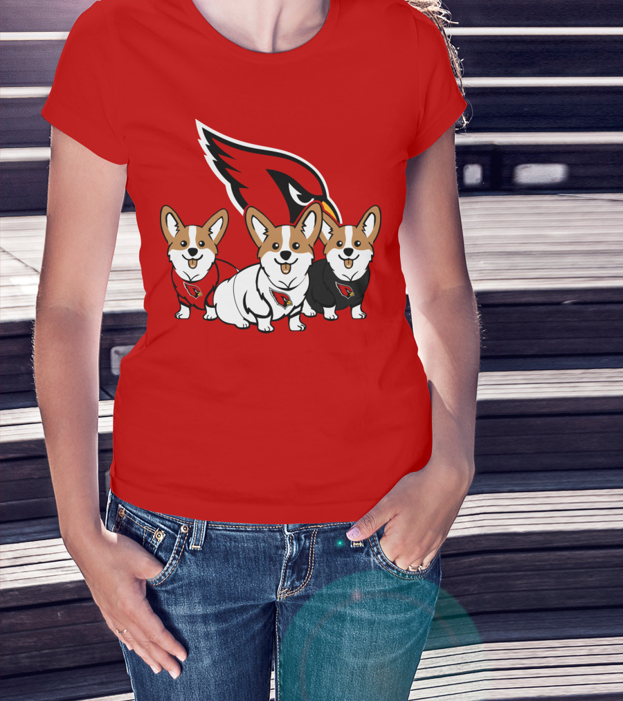 Arizona Cardinals Corgi Trio T-Shirt