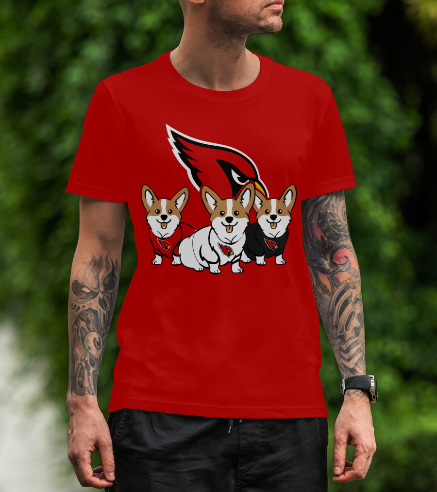 Arizona Cardinals Corgi Trio T-Shirt