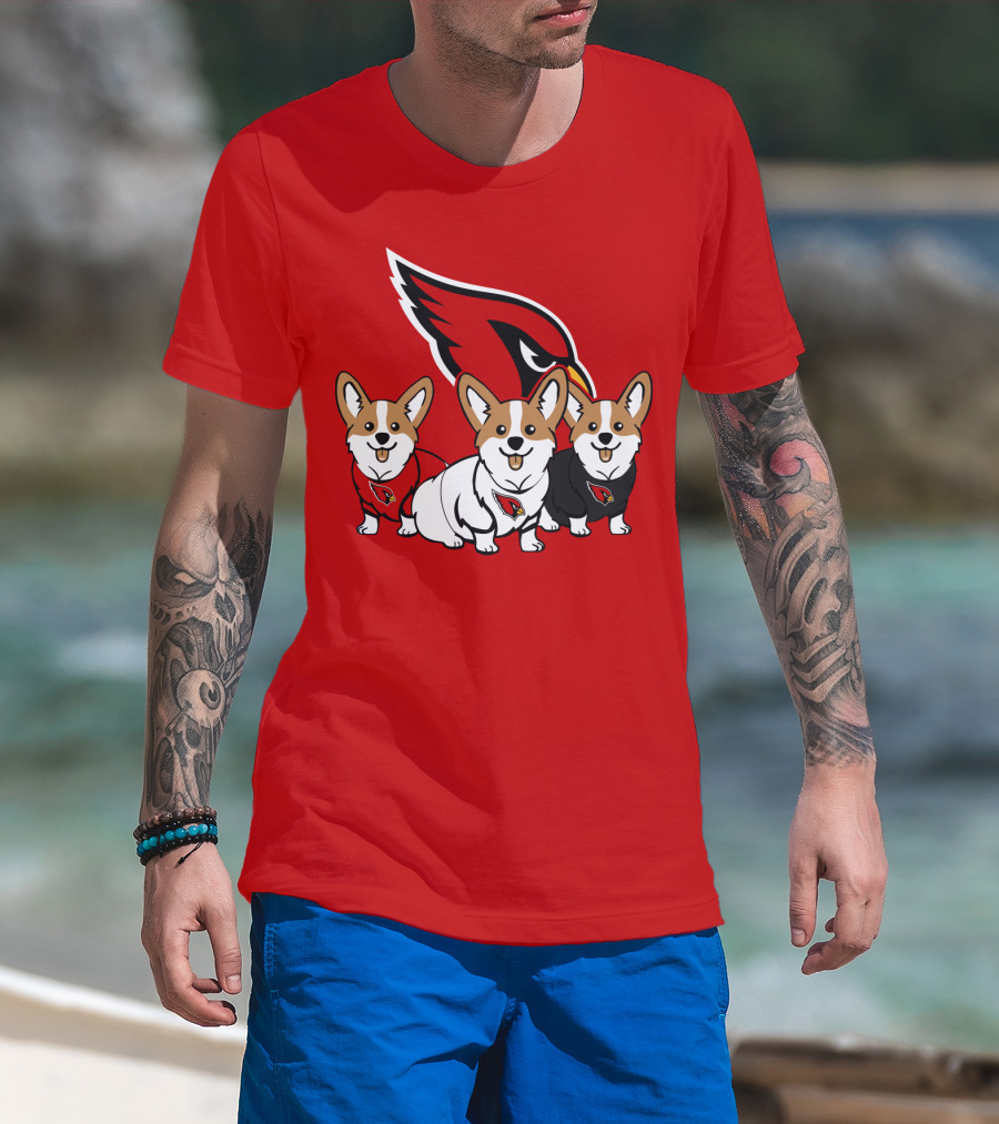 Arizona Cardinals Corgi Trio T-Shirt