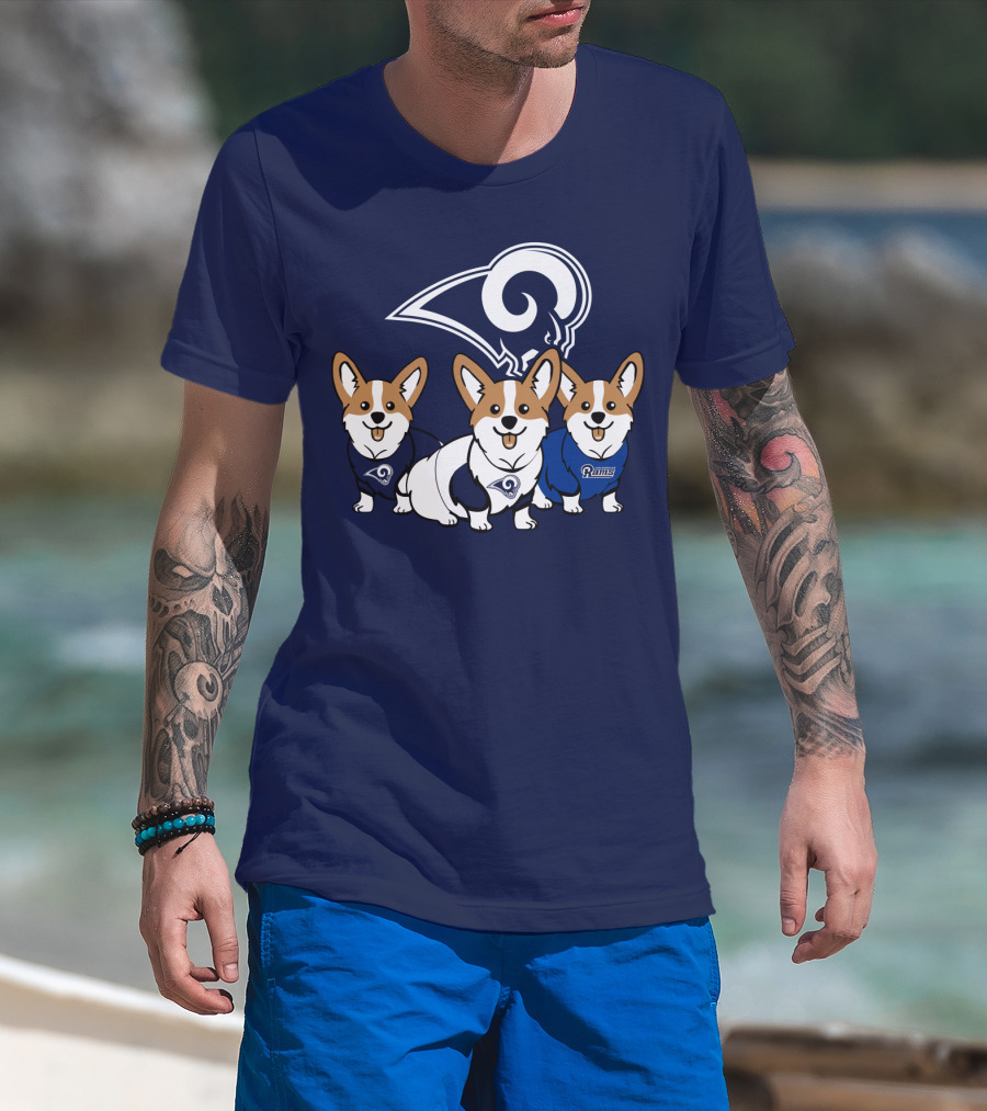 Los Angeles Rams Corgis T-Shirt
