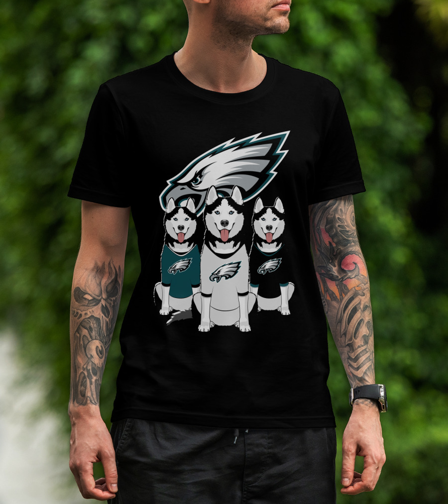 Philadelphia Eagles Husky Dogs T-Shirt