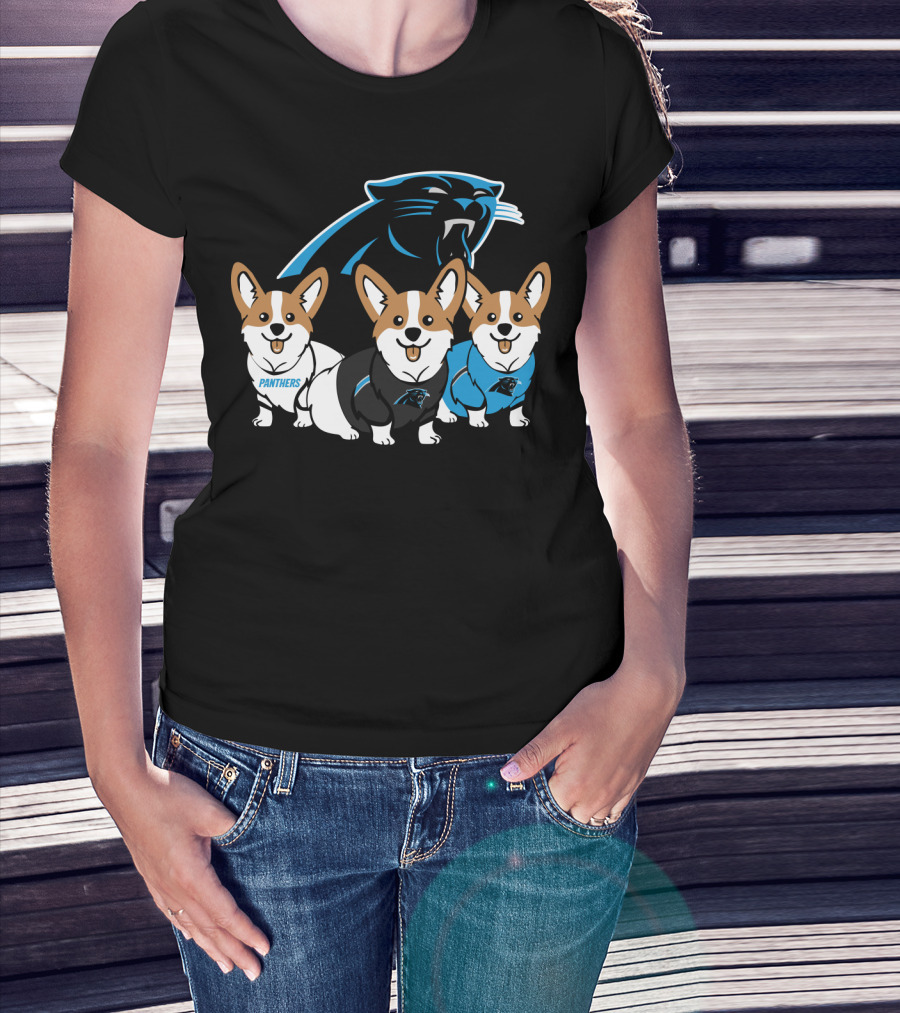 Carolina Panthers Corgi T-Shirt