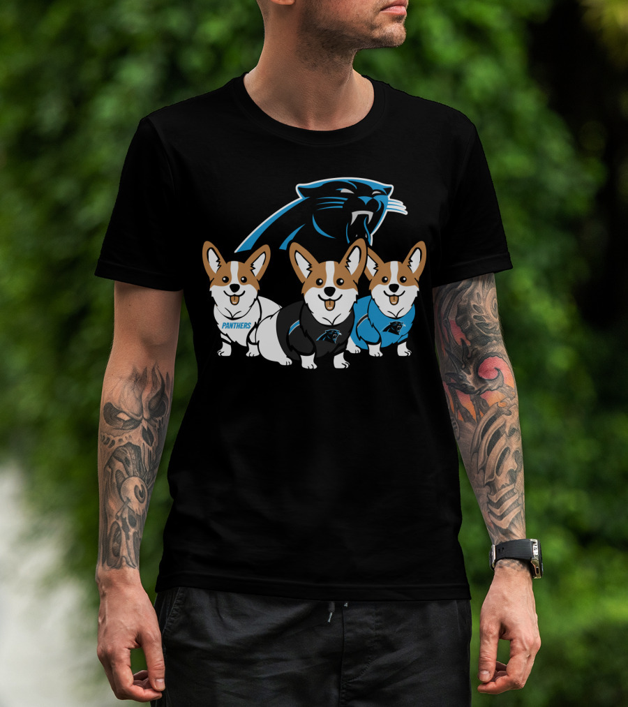 Carolina Panthers Corgi T-Shirt