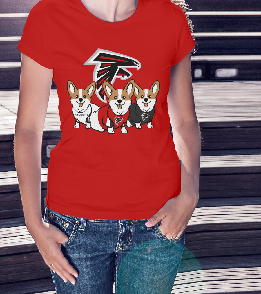 Atlanta Falcons Corgi T-Shirt
