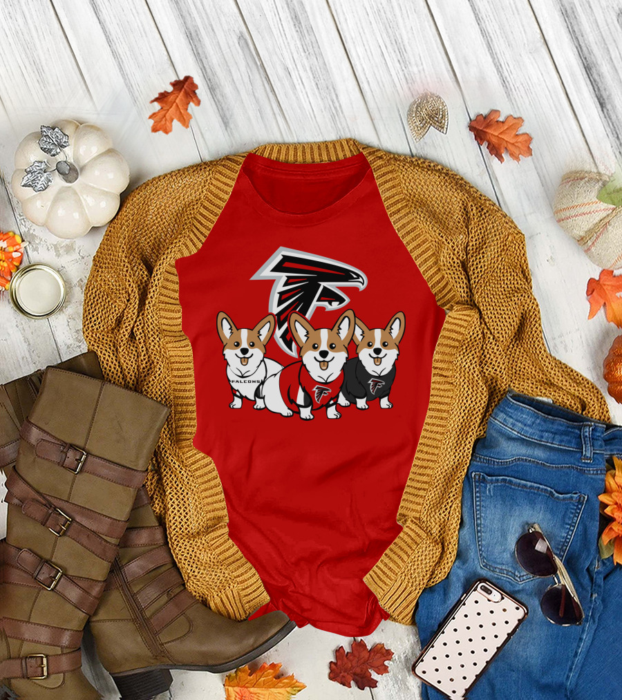 Atlanta Falcons Corgi T-Shirt