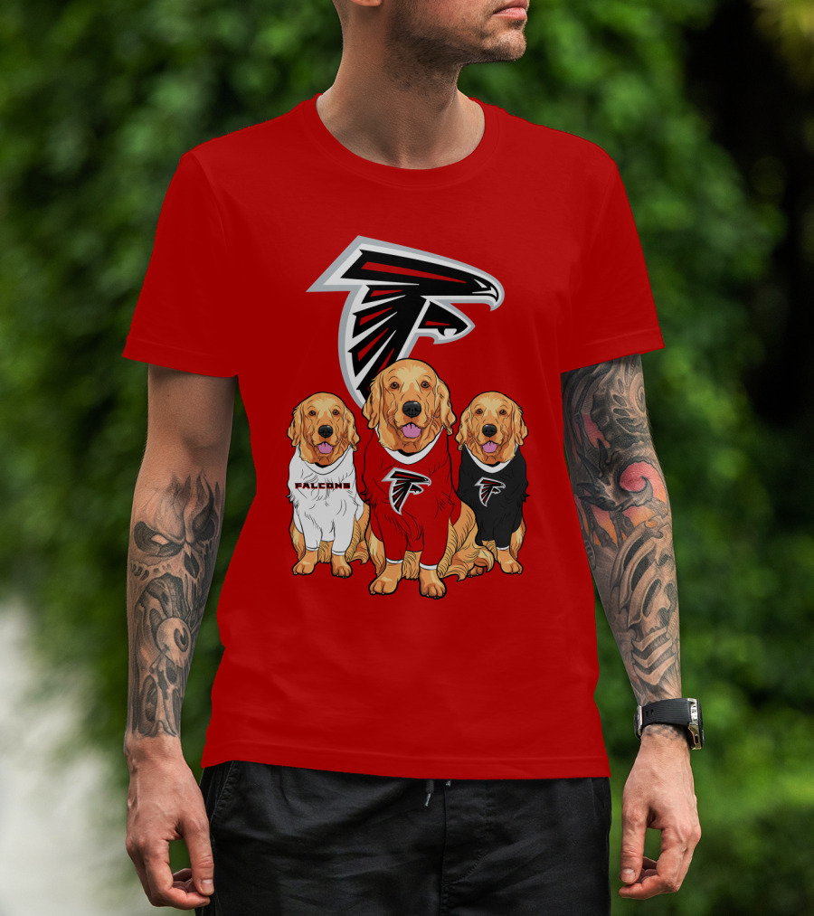 Atlanta Falcons Golden Retrievers Dogs T-Shirt