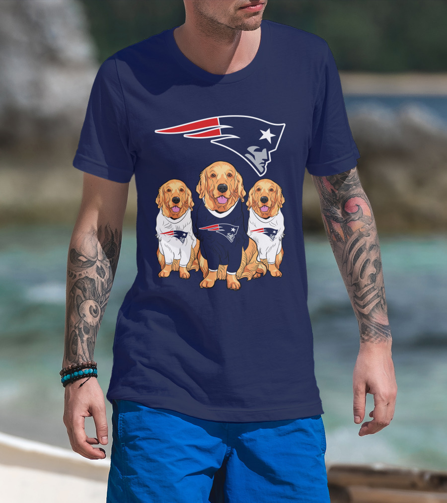 Patriots Logo Golden Retrievers T-Shirt
