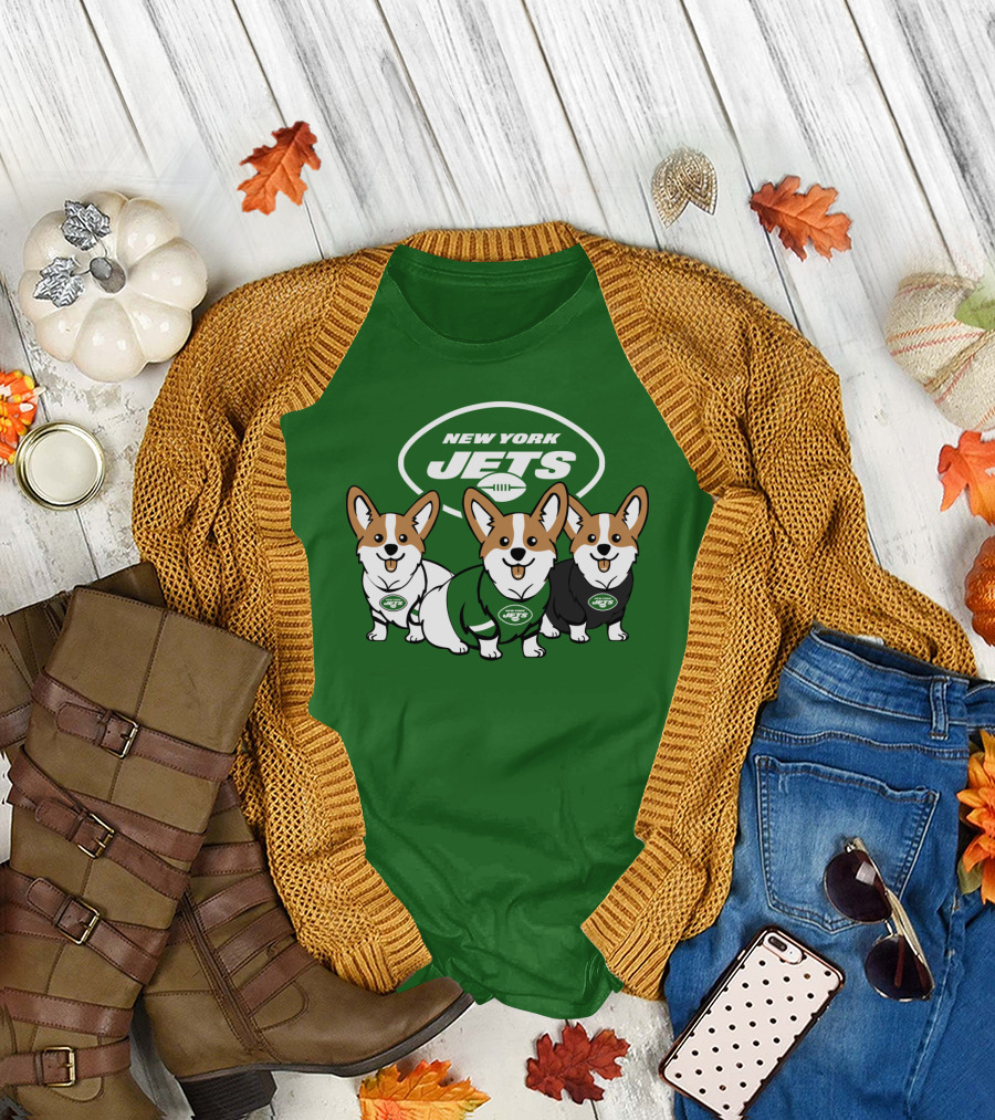 New York Jets Corgi T-Shirt