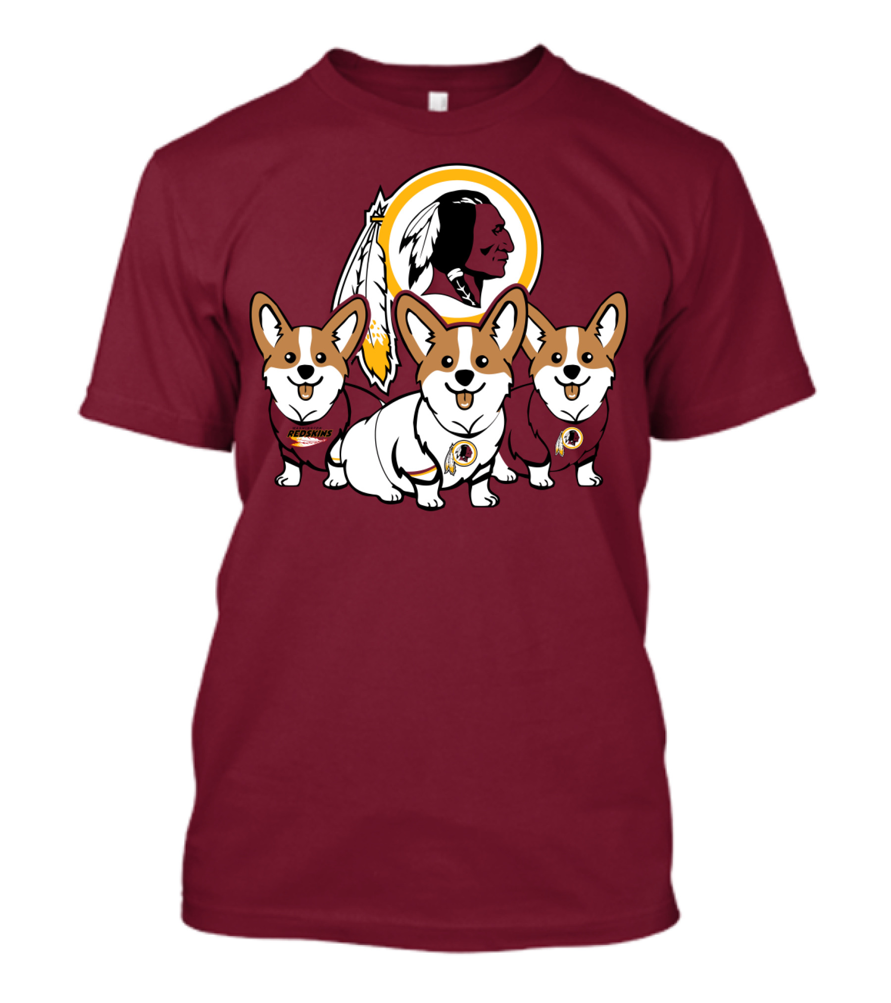 Redskins Corgis Trio Washington Football Team T-Shirt