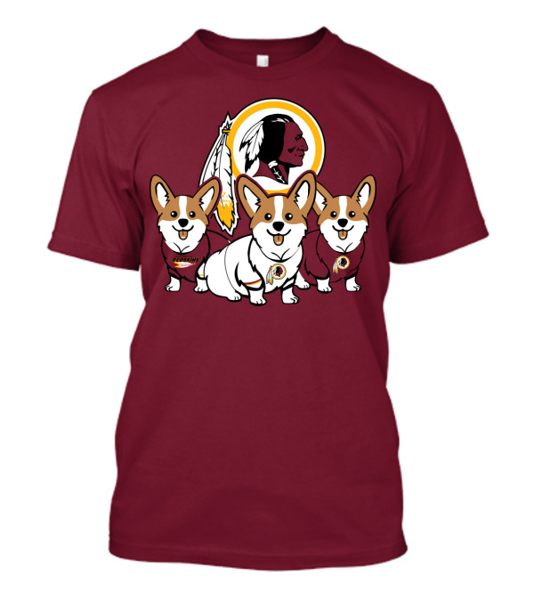 Redskins Corgis Trio Washington Football Team T-Shirt