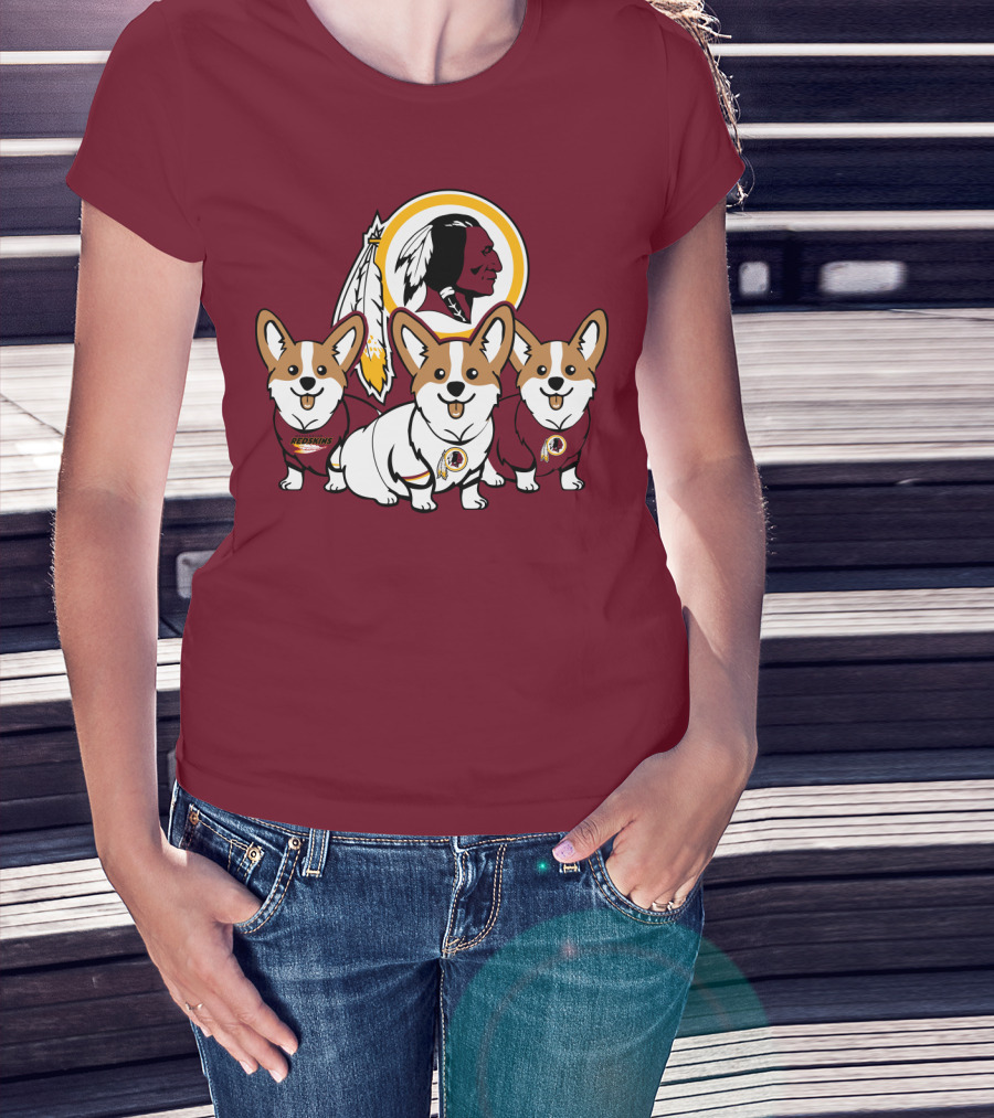 Redskins Corgis Trio Washington Football Team T-Shirt